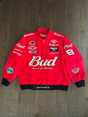 Vintage NASCAR Budweiser JH Racing jacket